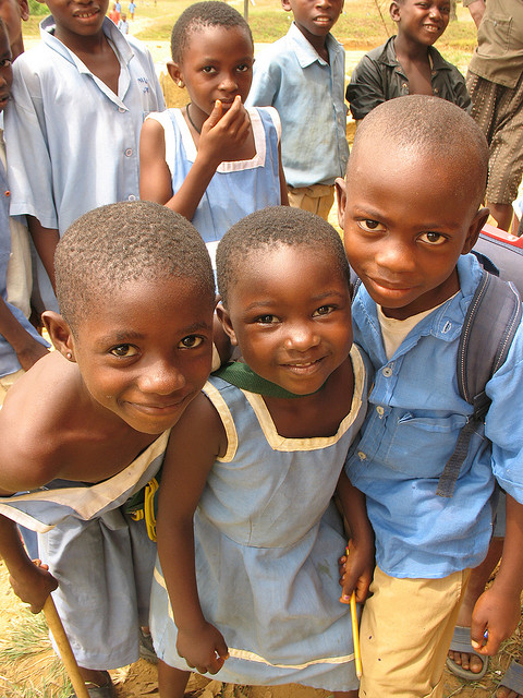 Children in School Uniforms in Cameroon