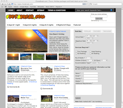 Chota Break Website Screenshot Chota Break Website Screenshot