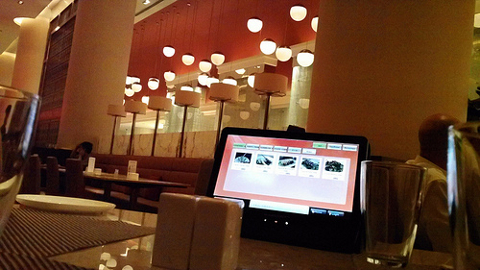 Digital menu in a restaurant