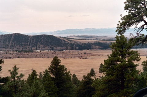 View over Eldorado Bar Mine, Montana, USA