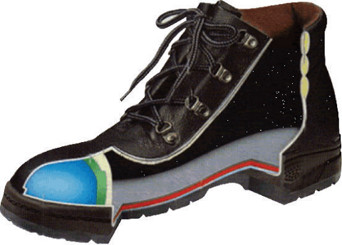 Drawing of an Industrial Safety Shoe