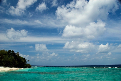 Beach View of a Maldives Iskand