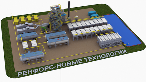 Picture of production complex of machinery